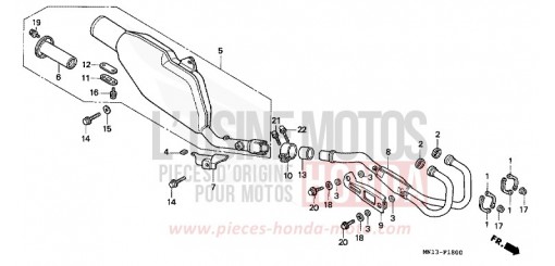 SILENZIATORE DI SCARICO XR600RP di 1993